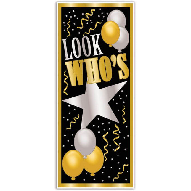 Look Who's Door Cover - SKU:53461 - UPC:034689087434 - Party Expo
