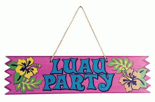 Luau - Hanging Party Plaque - SKU:F82791 - UPC:721773827914 - Party Expo