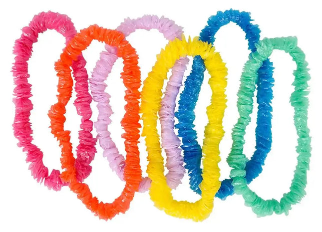 Luau - Plastic Leis (12ct) - SKU:LU-LEIS2 - UPC:097138617248 - Party Expo