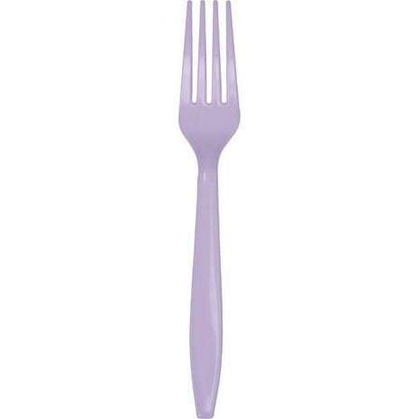 Luscious Lavender Plastic Forks - SKU:010470- - UPC:073525109091 - Party Expo