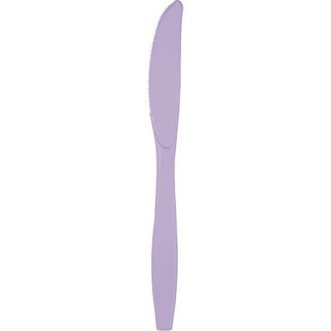 Luscious Lavender Plastic Knives - SKU:010578- - UPC:073525109398 - Party Expo