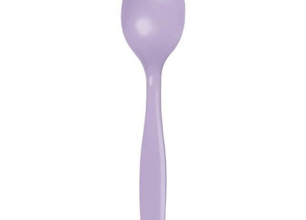 Luscious Lavender Plastic Spoons - SKU:010558- - UPC:073525109244 - Party Expo