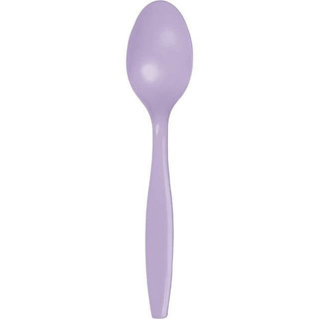 Luscious Lavender Plastic Spoons - SKU:010558- - UPC:073525109244 - Party Expo