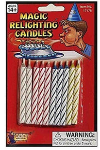 Magic Relighting Candles - SKU:17178 - UPC:721773171789 - Party Expo