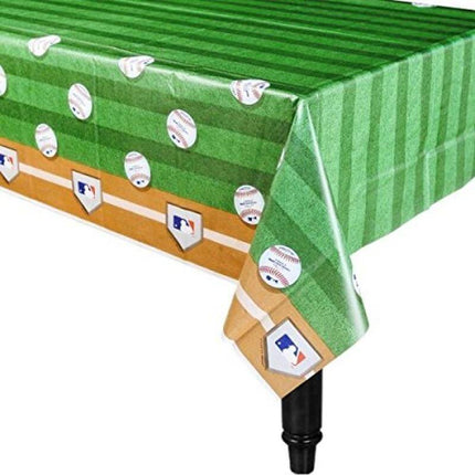 Major League Baseball Rawlings Plastic Table Cover - SKU:579338 - UPC:048419866145 - Party Expo