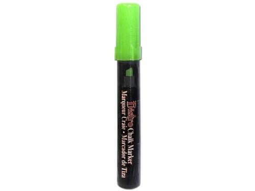 Marvy Bistro Chisel Tip Chalk Marker - Fluorescent Green - SKU:483S#F4 - UPC:028617483443 - Party Expo