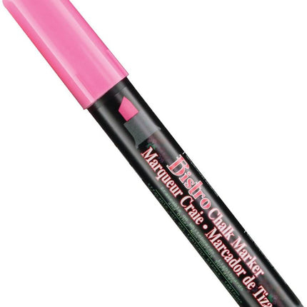 Marvy Bistro Chisel Tip Chalk Marker - Fluorescent Pink - SKU:483S#F9 - UPC:028617483498 - Party Expo