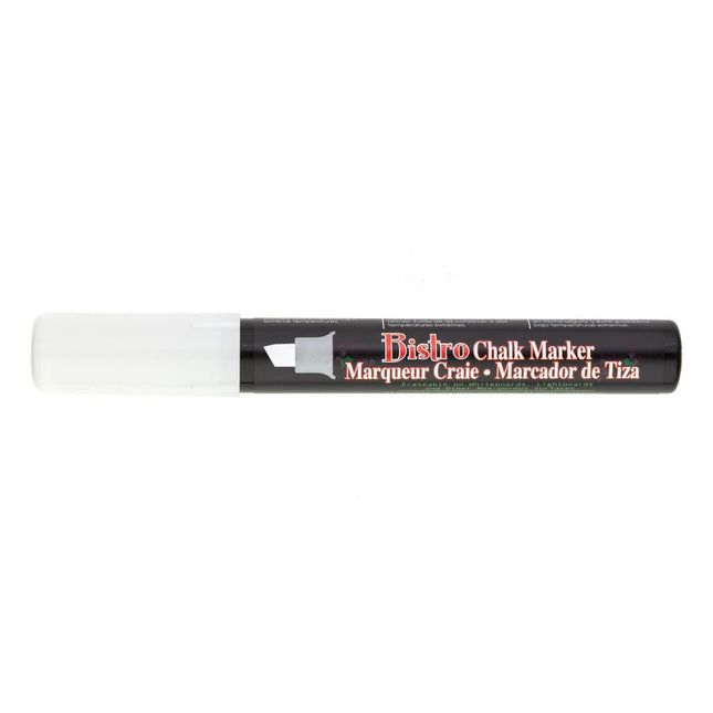 Marvy Bistro Chisel Tip Chalk Marker - White - SKU:483-S - UPC:028617483009 - Party Expo