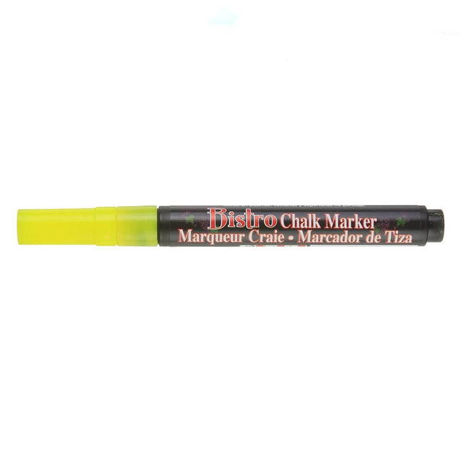 Marvy Bistro Fine Tip Chalk Marker - Fluorescent Yellow - SKU:482SF5 - UPC:028617482156 - Party Expo