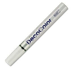 Marvy Decocolor Marker Broad Line - White - SKU: - UPC:028617030012 - Party Expo