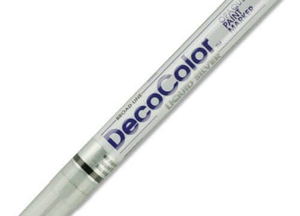 Marvy Decocolor Metallic Marker Broad Line - Liquid Silver - SKU: - UPC:028617039817 - Party Expo