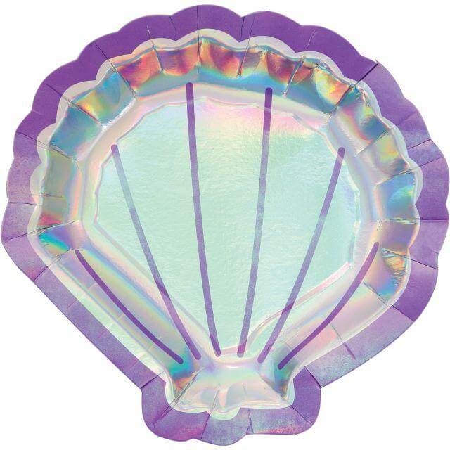 Mermaid - 9" Dinner Plates - Iridescent (8ct) - SKU:336719 - UPC:039938568030 - Party Expo