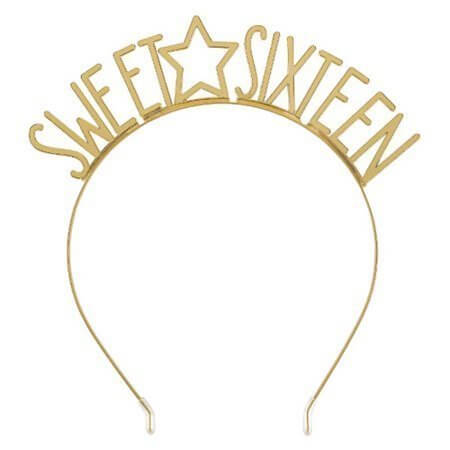 Metal Sweet Sixteen Headband with Star - SKU:3901079 - UPC:192937058510 - Party Expo