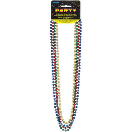 Metallic Beaded Necklaces - SKU:95320 - UPC:011179953202 - Party Expo