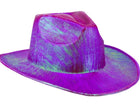 Metallic Fuchsia Cowboy Hat - SKU:JC537-FCH - UPC:847218040561 - Party Expo