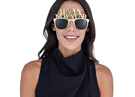 Metallic Gold New Year Sunglasses - SKU:3L-14091690 - UPC:195130265716 - Party Expo