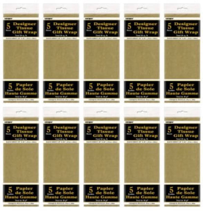 Metallic Gold Tissue Paper (5ct) - SKU:6140 - UPC:011179061402 - Party Expo