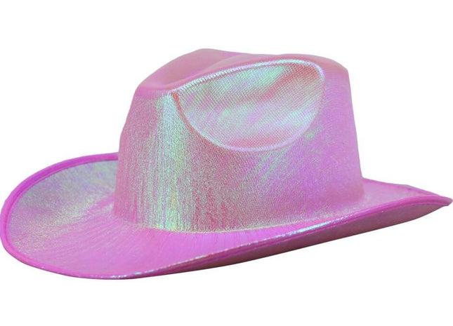 Metallic Light Pink Cowboy Hat - SKU:JC537-PNK - UPC: - Party Expo