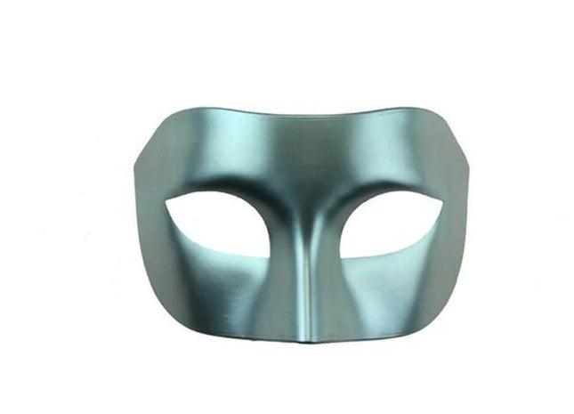 Metallic Mask Male - Silver - SKU:M7344GS - UPC:831687021251 - Party Expo