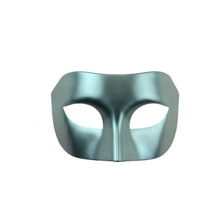 Metallic Mask Male - Silver - SKU:M7344GS - UPC:831687021251 - Party Expo
