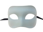 Metallic Mask Male - White - SKU:M7344GW - UPC:831687000140 - Party Expo