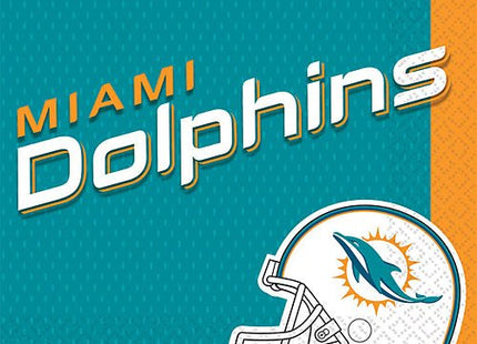 Miami Dolphins - Luncheon Napkins (16ct) - SKU:511356 - UPC:013051528607 - Party Expo