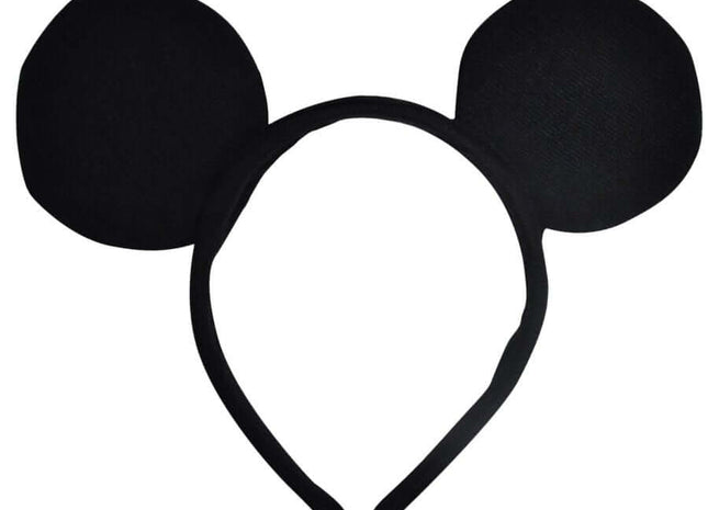 Mickey Mouse - Solid Black Ear Shaped Headband - SKU:MCEH - UPC:678634479983 - Party Expo