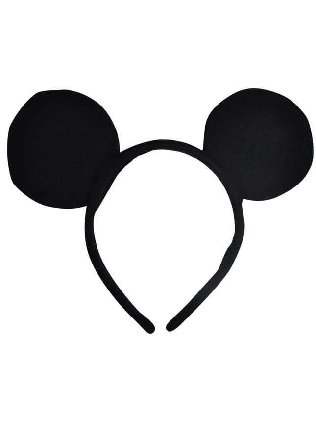 Mickey Mouse - Solid Black Ear Shaped Headband - SKU:MCEH - UPC:678634479983 - Party Expo