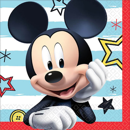 Mickey On The Go - Beverage Napkins (16ct) - SKU:501789 - UPC:013051737542 - Party Expo