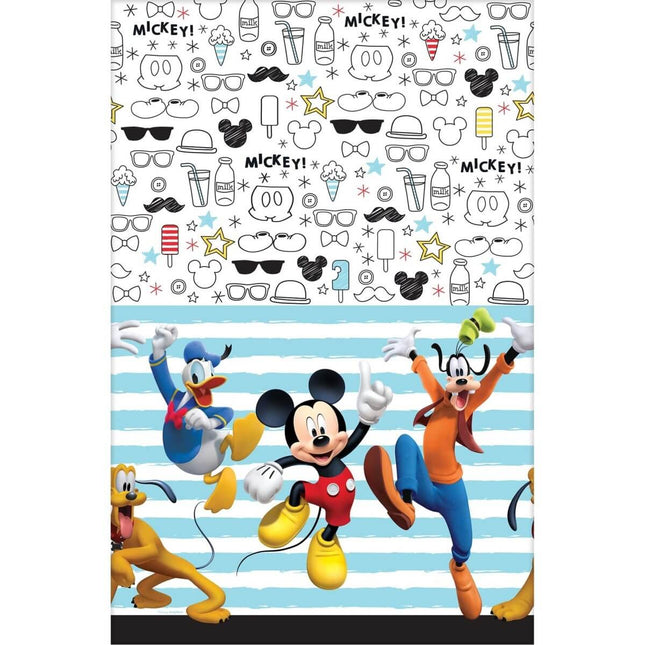 Mickey On The Go - Plastic Tablecover - SKU:571789 - UPC:013051737580 - Party Expo