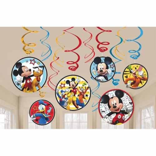 Mickey On The Go - Swirl Decorations - SKU:671789 - UPC:013051762926 - Party Expo