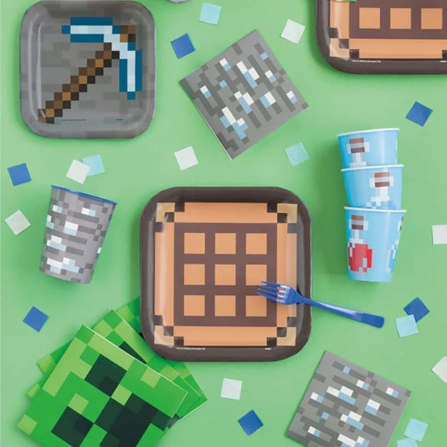 Minecraft Beverage Napkins (16ct) - SKU:79401 - UPC:011179794010 - Party Expo