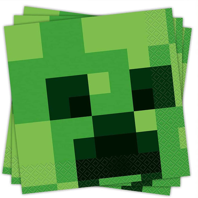 Minecraft Lunch Napkins (16ct) - SKU:79402 - UPC:011179794027 - Party Expo