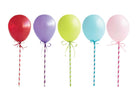 Mini Balloon Stick Cake Toppers (5ct) - SKU:61785 - UPC:011179617852 - Party Expo