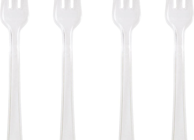 Mini Forks Clear - SKU:013432CL - UPC:039938101732 - Party Expo