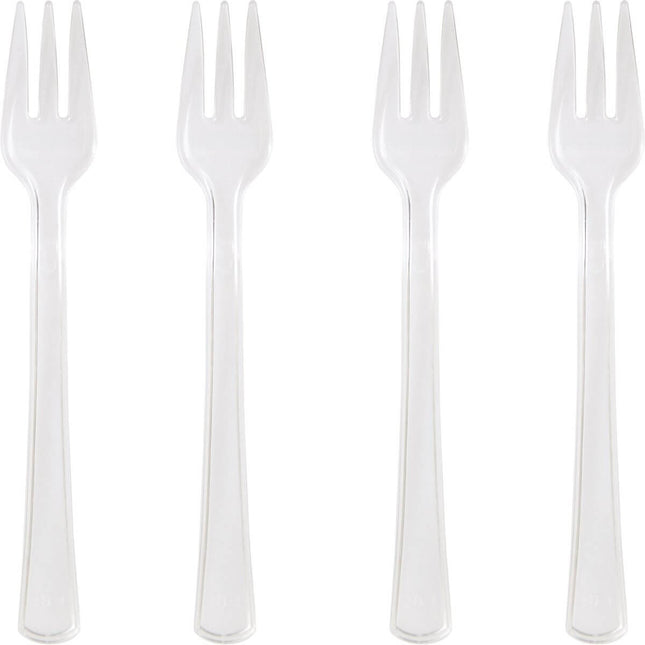 Mini Forks Clear - SKU:013432CL - UPC:039938101732 - Party Expo