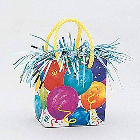 Mini Gift Bag Balloon Weight with Balloon Print - SKU:7437 - UPC:708450591788 - Party Expo