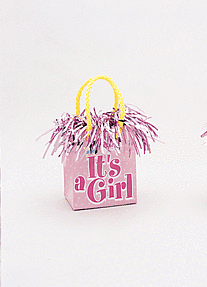 Mini Gift Bag Weight - It's A Girl - SKU:7417 - UPC:708450591597 - Party Expo