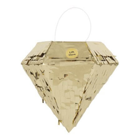 Mini Gold Diamond Pinata - SKU:75900 - UPC:011179759002 - Party Expo