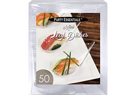 Mini Leaf Dishes Clear - SKU:N216404 - UPC:098382912400 - Party Expo