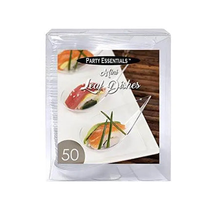 Mini Leaf Dishes Clear - Party Expo