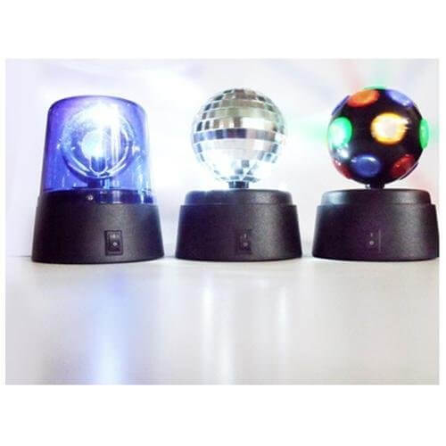 Mini Party Kit ( Mini Disco Ball, Police Beacon & Mirror Ball) - SKU: - UPC:643595009227 - Party Expo