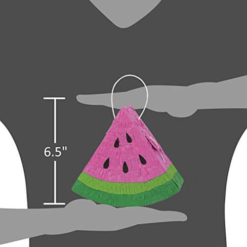 Mini Watermelon Shaped Pinata - SKU:20977 - UPC:011179209774 - Party Expo