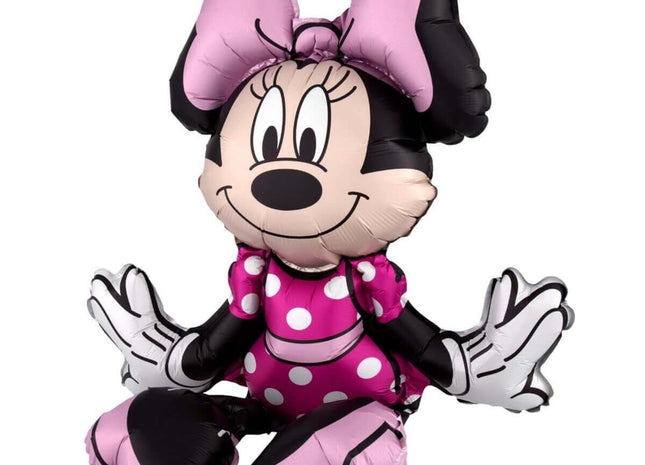 Minnie Mouse - 19" Sitting Mylar Balloon (Air-Filled) - SKU:95056 - UPC:026635381888 - Party Expo