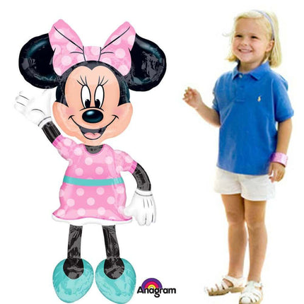 Minnie Mouse - 54" AirWalker Balloon - SKU:86128 - UPC:026635343312 - Party Expo