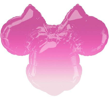 Minnie Mouse Forever - 28" Head Shaped Ombre Mylar Balloon - SKU:103571 - UPC:026635407373 - Party Expo