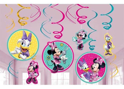 Minnie Mouse Happy Helpers - Hanging Swirl Decorations - SKU:671868 - UPC:013051762698 - Party Expo
