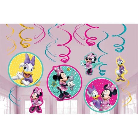 Minnie Mouse Happy Helpers - Hanging Swirl Decorations - SKU:671868 - UPC:013051762698 - Party Expo
