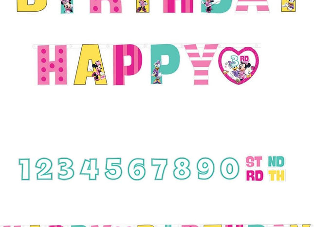 Minnie Mouse Happy Helpers - Jumbo Letter Banner - SKU:120314 - UPC:013051775957 - Party Expo