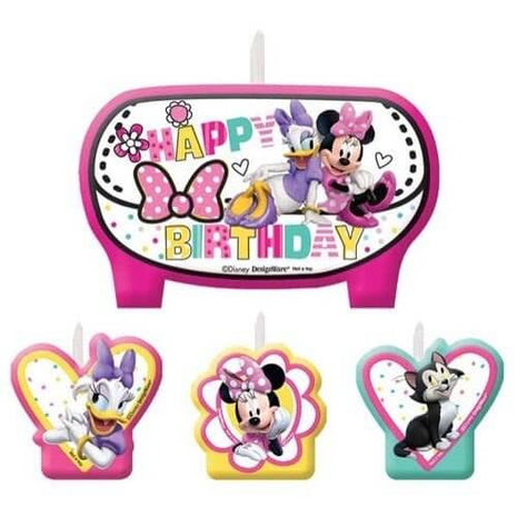 Minnie Mouse Happy Helpers - Mini Candle Set (4pcs) - SKU:171868 - UPC:013051762650 - Party Expo